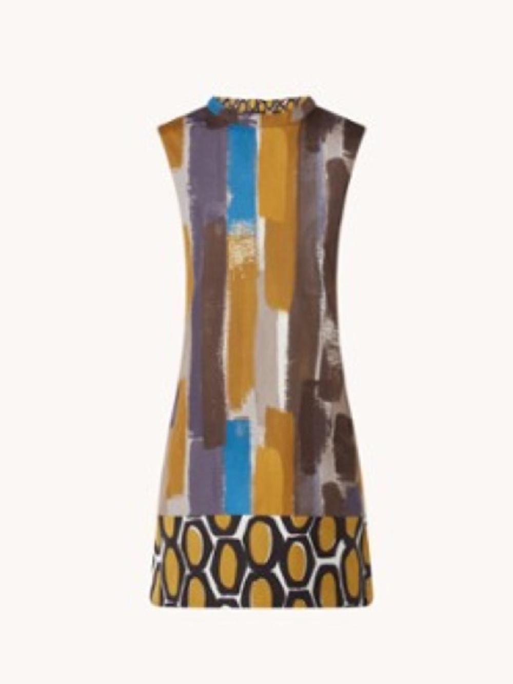 Max Mara Bpop reversible mini dress with print and side pockets